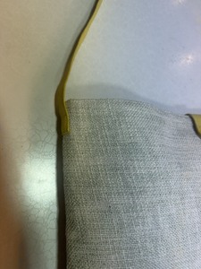 Laminated Woven Shoulder <b>Bag</b> <b>Medium</b> <b>Size</b> Casual Button Closure Daily Use Yellow Strap - Product Image 3