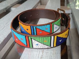 Cinturón con cuentas de cuero genuino occidental hecho a medida de la mejor calidad con diseño de tachuelas Fabricante Exportador de India mujer y hombre - Product Image 4