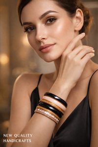 Luxury Resin Metal <b>Bangles</b> <b>Set</b> for Women Handmade Designer Ethnic Bracelet <b>Set</b> Traditional Indian Wedding Jewelry - Product Image 4