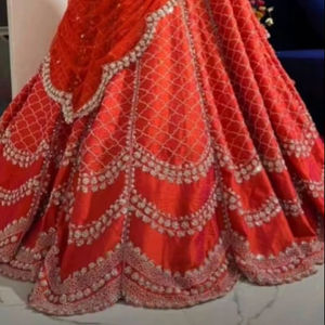 Tradicional indio adultos niñas bordado a mano vestido de seda de red elegante boda ocasiones especiales Lehenga Choli - Product Image 1