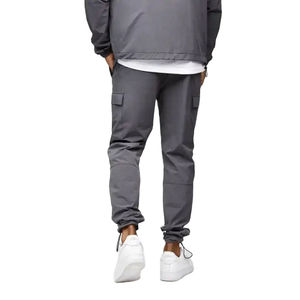 2024 hommes décontracté haute qualité Streetwear Cargo pantalon taille élastique léger imperméable respirant multi-poches évasé - Product Image 2