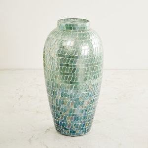Mosaïque nacre sol vase artisanal irisé MOP coquille incrustation vases pour la décoration de la chambre - Product Image 1