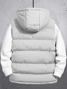 Meilleures ventes, gilet à capuche à fermeture éclair Hypemode pour hommes avec logo personnalisé, gilet en duvet bouffant, veste à bulles - Product Image 2