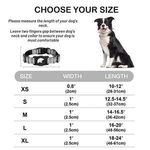 Verlustsicheres, Robustes, Verbesserte Reflektierende und Verstellbare Nylon-Hundehalsband für AirTag mit Halterung - Product Image 3