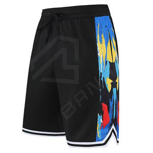 Verano en blanco deporte sublimación 100% poliéster impreso lujo Unisex gimnasio malla pantalones cortos para hombres pantalones cortos de baloncesto personalizados para hombres - Product Image 1