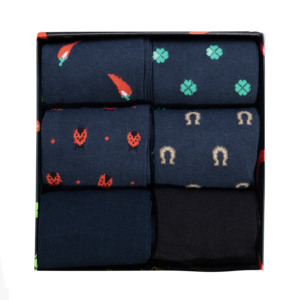 Chaussettes pour homme, lot de 6 paires, boîte cadeau, blanches, pour le travail, le sport, le quotidien, confortables, chaudes, en coton, élasthanne, polyester, pour l'hiver - Product Image 1