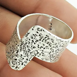 Fine jewellery 925 silver handmade dotted rings wholesale sterling silver jewelry without stone silver rings supplies