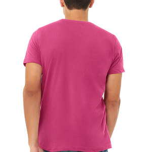 Bella Canvas <b>Mens</b> Crewneck <b>T</b>-<b>Shirt</b> Berry XXXX-large Bella + Canvas <b>Mens</b> Jersey Short Sleeve Crewneck <b>T</b>-<b>Shirt</b> Charity <b>Pink</b> Color - Product Image 4