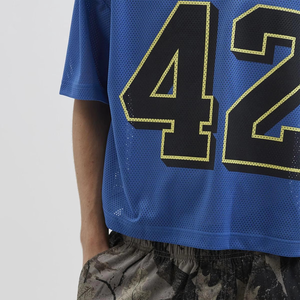 Camiseta de Fútbol Americano de Poliéster Transpirable de Malla de Alta Calidad con Impresión de Nombre y Número Personalizados, Camiseta Extra Grande - Product Image 2