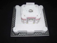 Modèle de sculpture Taj Mahal en marbre blanc poli sculpté à la main, exquis et très vendu, pour la décoration intérieure et les cadeaux
