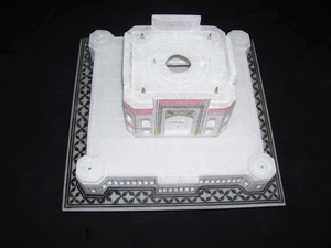 Escultura de Taj Mahal de mármol blanco pulido tallado a mano exquisita más vendida para decoración del hogar fines de regalo - Product Image 3