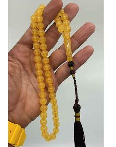Rosario Tasbih Estilo Ángel Hecho a Mano en India, Resina Ecológica para Oración Islámica, Color y Forma Personalizables, Turquesa Natural de Primera Calidad - Product Image 1