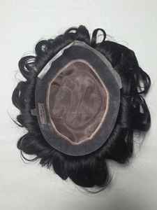 Korian Mono Indian Hair <b>Wig</b> Toupee for <b>Men</b> Natural Wave Loose Deep Wave Deep Wave Prothesis Taz Hair BD - Product Image 6