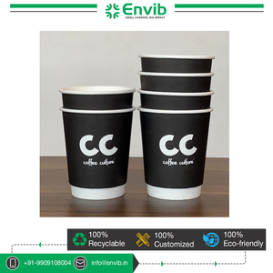 Taza de papel de doble pared reciclable de 12oz de alta calidad, Material Kraft resistente al calor con pintura PE, café directo de fábrica - Product Image 6