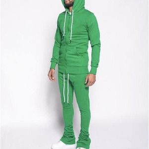 Ensemble de survêtement décontracté pour hommes en gros, deux pièces, impression de logo personnalisée, sweat-shirt et pantalon de survêtement empilés pour hommes - Product Image 4
