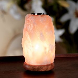 Lámparas de forma natural de sal rosa del Himalaya, hermosas piezas talladas a mano, Base de madera, estilo de amor Animal para Feng Shui - Product Image 6
