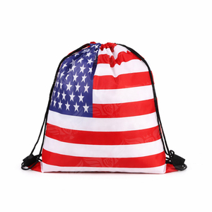 Sac de rangement à cordon en polyester pour drapeaux de pays (USA, France, Canada, Mexique) – Vente en gros pour activités promotionnelles - Product Image 3