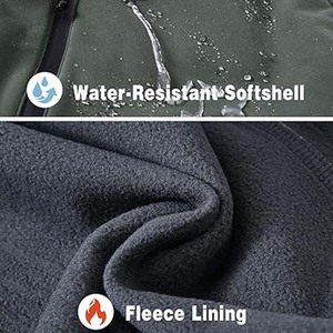 Personalizado de invierno de cáscara suave impermeable entrenamiento polar chaqueta Softshell para los hombres OEM - Product Image 3