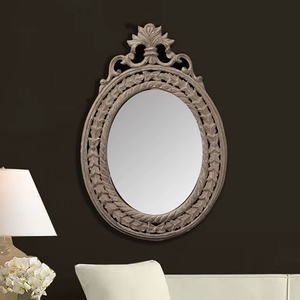 Antique CO Handcrafted Modern Square <b>Wooden</b> Eco-Friendly Decorative Bathroom <b>Mirror</b> Wall Mounted Home Hotel Weddings Available - Product Image 1