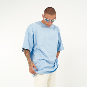 Camiseta Deportiva Holgada con Cuello Redondo para Hombre, de Poliéster/Algodón, Gruesa, Transpirable, de Manga Corta, Estilo Hip Hop, con Letra en la Parte Delantera - Product Image 4