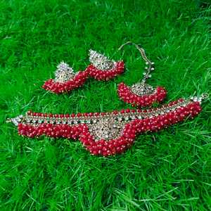 Ensemble de bijoux de style pakistanais et indien traditionnel, fabriqué à la main, de bonne qualité, prix d'usine, vente chaude, ensembles de bijoux de mariage pour femmes - Product Image 6