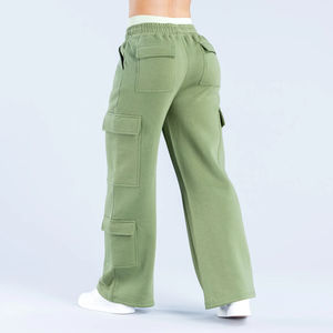 Athletic Women Sweatpants Regular Fit Stretchy Breathable Fabric Drawstring Waistband Casual Jogger <b>Trousers</b> <b>Yoga</b> Streetwear - Product Image 4