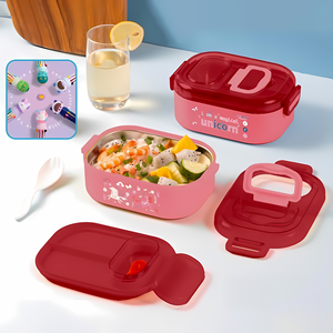 Lonchera de Acero Inoxidable con Diseño de Unicornio, Libre de BPA, Termo de Plástico con Estampado, Mantiene la Comida Caliente - ¡Regalo Incluido! - Product Image 1