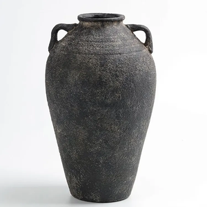 Macetas de flores modernas negras metálicas pequeñas de alta calidad, maceta para jardín interior, decoración del hogar, florero de hierro Vintage costero - Product Image 2