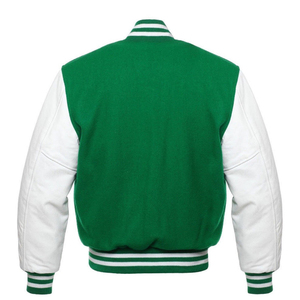 Varsity เสื้อแจ็คเก็ต,เสื้อแจ็กเก็ตเลตเตอร์แมนเสื้อแจ็กเก็ตเบสบอลเปิดไหล่แขนหนังแท้ผลิตจากปากีสถาน - Product Image 4