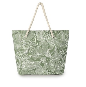Wholesale Cotton <b>Canvas</b> <b>Tote</b> <b>Bags</b> Custom Logo Printed Reusable Foldable Organic Shopping <b>Bags</b> with Zipper Closure Beach Style - Product Image 3