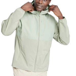 Chaqueta Cortavientos Impermeable para Hombre, Ropa Deportiva para Exteriores, con Cierre, 100% Poliéster Ligero - Product Image 1