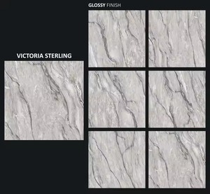 Carrelages muraux en céramique marron clair 80x80cm Carrelages de sol de salle de bain en porcelaine 32x32 décoratifs pour la maison - Product Image 5