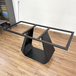 CHBBA006 Heavy-Duty <b>Cast</b> Iron Dining Table Legs <b>Powder</b>-Coated in Industrial Luxury Style for Kitchen Hospital Hotels Parks - Product Image 2