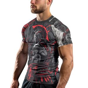 Haut de compression respirant à manches courtes haute performance pour les entraînements intenses, vêtements d'entraînement athlétique personnalisés - Product Image 2