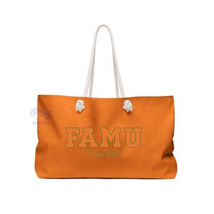 กระเป๋าผ้าแคนวาสปักลาย FAMU ฟลอริด้า เอแอนด์ เอ็ม ยูนิเวอร์ซิตี้ แบบเปิดโล่ง สะดวกสำหรับการช้อปปิ้ง สไตล์แฟชั่นสำหรับสุภาพสตรี - Product Image 1