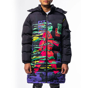 Veste matelassée imperméable respirante à col montant tendance en toile longue pour homme, vente en gros, meilleur design, grande taille - Product Image 1