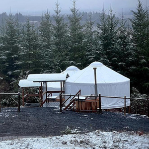 Yurta mongole 3m 4m 5m tentes de glamping yourte moderne maison <span class=keywords><strong>camping</strong></span> de luxe avec salle de bain - Product Image 6