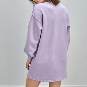 Sudaderas Extra Largas de Algodón de Alta Calidad con Cuello Redondo para Mujer, Invierno, Antiarrugas, Personalizables en la Parte Delantera - Product Image 5