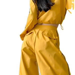 Conjunto de Chaqueta Corta y Pantalón con Cremallera Personalizada, Conjunto de Dos Piezas Cortavientos de Nailon y Poliéster para Mujer 2026 - Product Image 6