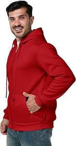 Sudaderas Casuales de Invierno para Hombre, Color Sólido, Poliéster/Algodón, Felpa, Corte Regular con Diseño de Bolsillo, Ecológicas, de Secado Rápido y Transpirables - Product Image 4