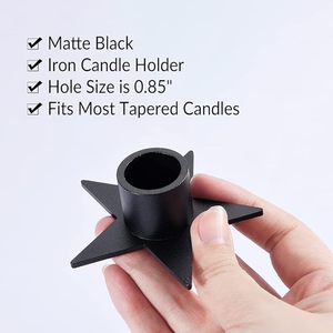 High Finished Good Quality <b>Black</b> Powder Coating Metal in Iron Candle Holder Home Decorative <b>Candlestick</b> Candle Stand - Product Image 4
