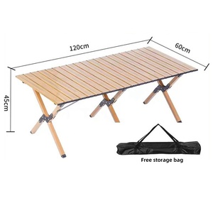 Hiện đại ngoài trời gấp bảng Trọng lượng nhẹ Heavy Duty Carbon thép tùy chỉnh Xách Tay Đồ Gỗ Ngoài Trời - Product Image 1