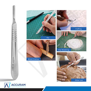 Mango de Bisturí de Acero Inoxidable No. 4 Mangos Reutilizables para Bisturí Quirúrgico para Uso Médico y de Laboratorio, Soporte para Bisturí Médico de 13.5 CM - Product Image 3