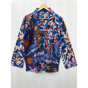 Ensemble de pyjama en coton imprimé à la main, motif floral, vêtements de nuit indiens, commandes en gros pour femmes au meilleur prix - Product Image 3