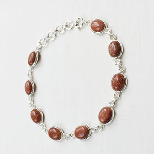 <b>Solid</b> 925 Sterling <b>Silver</b> Natural Golden Sun Sitara Gemstone Handmade Wedding <b>Bracelet</b> Jewelry <b>Silver</b> Jewelry - Product Image 2