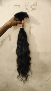 Proveedor indio al por mayor 100% Raw Indian Temple Remy Virgin Natural ondulado Unweft Bundles Cabello de un solo donante 8 ''a 30'' Cabello crudo - Product Image 3