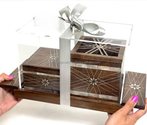 100% ไม้ธรรมชาติ & ไม้ถูพื้นพร้อมกล่องช็อกโกแลตถาดเสิร์ฟอาหารสำหรับบ้านและสำนักงานในราคาถูกโดยงานฝีมือสุดหรู - Product Image 3