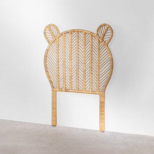 Decoración de dormitorio para niños, cabecero natural, flor, cabecera de ratán para cama doble, lindos niños, cabeceras hechas a mano - Product Image 5