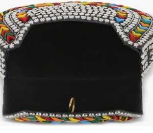Nueva llegada impresionante hecho a mano en relieve piedra pesada Metal trabajo embrague monederos mujeres monedero con cadenas de Metal a precio asequible - Product Image 2