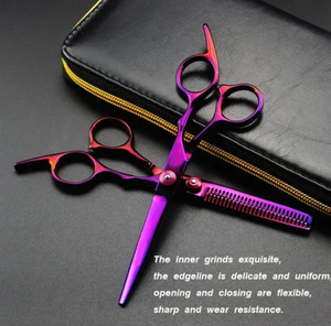 Professionnel 6 pouces cheveux ciseaux amincissement barbier coupe cheveux cisailles ciseaux outils coiffure ciseaux violet - Product Image 2